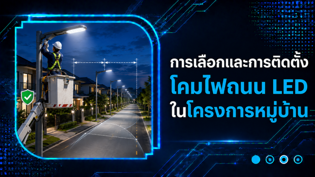 การเลือกและการติดตั้งโคมไฟถนน LED ในโครงการหมู่บ้าน